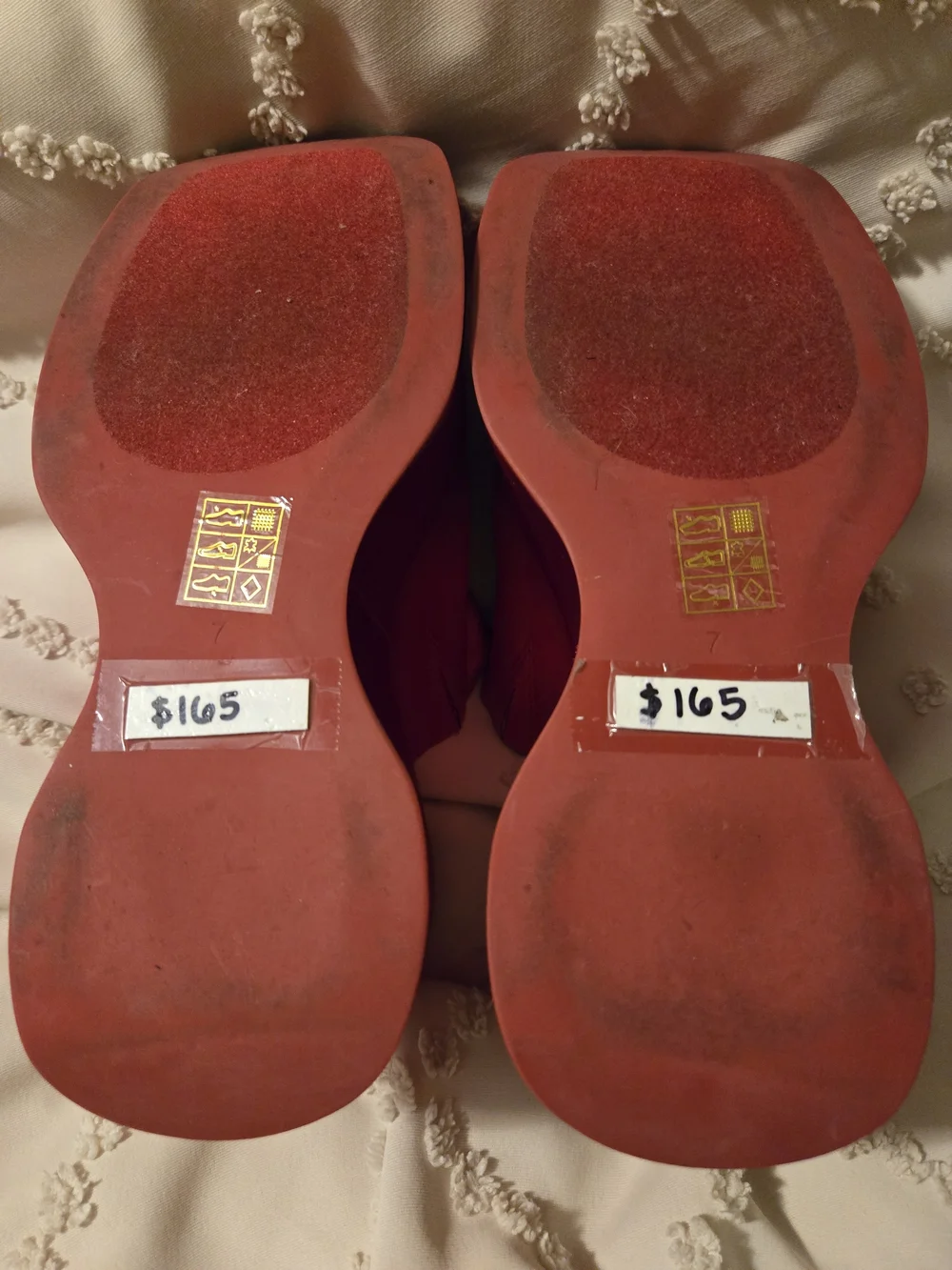 Jeffrey Campbell Sexy Red Satin Platform Mule Heels